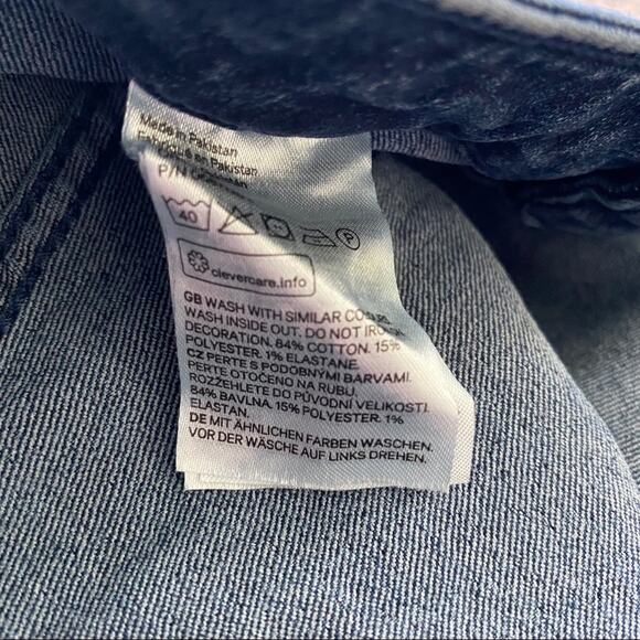 H&M Divided Velour Stripe Denim Skinny Jean Size 4 - Picture 5 of 8